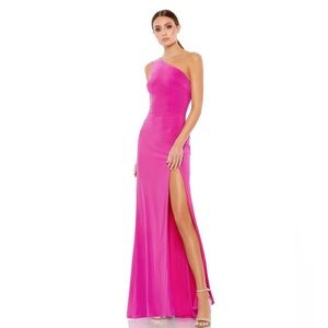 Ieena by Mac Duggal Pink One-Shoulder Dress
